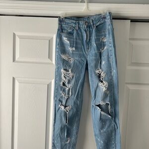 American Eagle Outfitters Light Blue Distressed Jeans